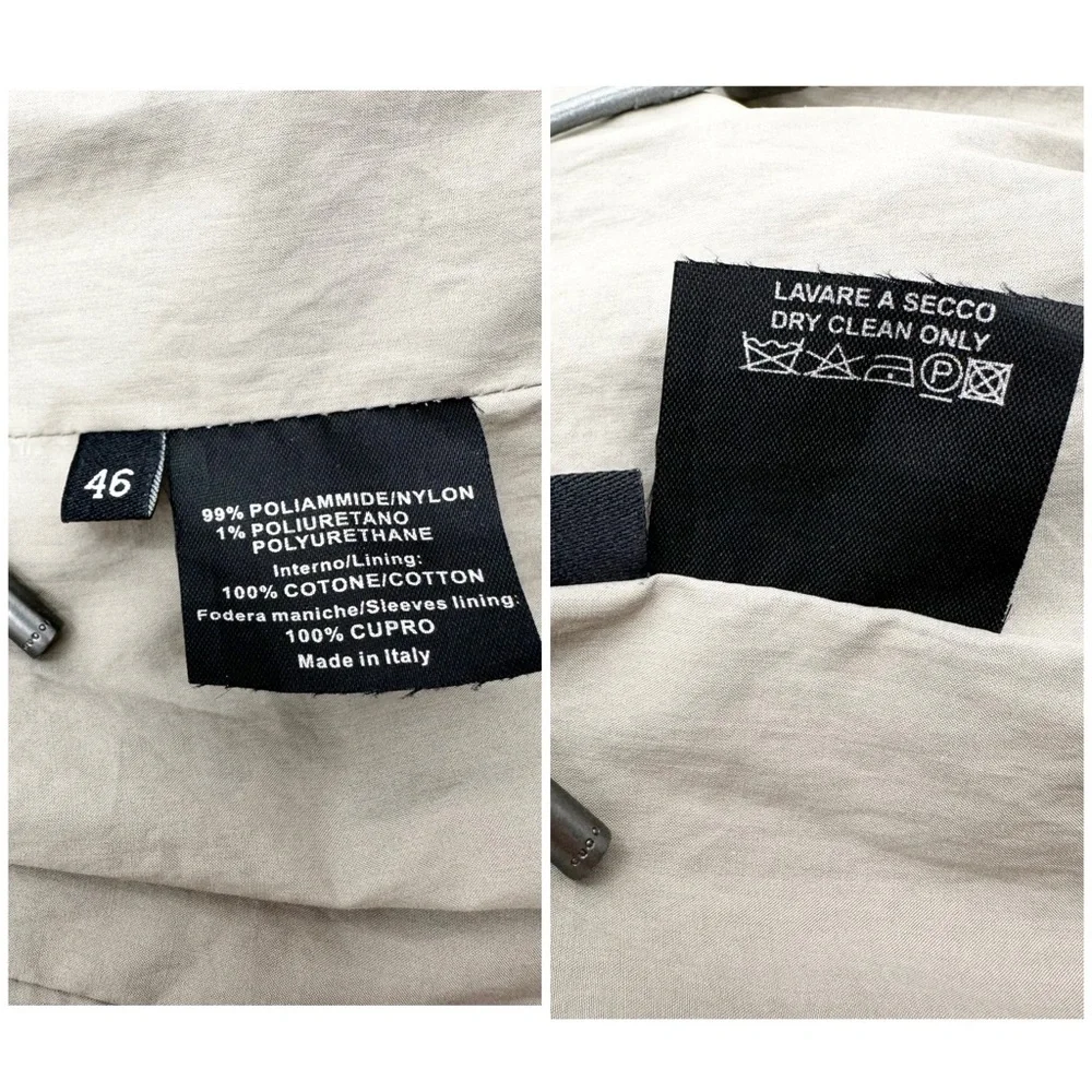 Gucci men’s Nylon Windbreaker Jacket Silver Gray